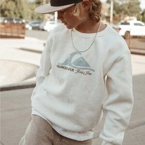 New Binky Bro x Quicksilver Mountain Crewneck Sweatshirt in White 4T